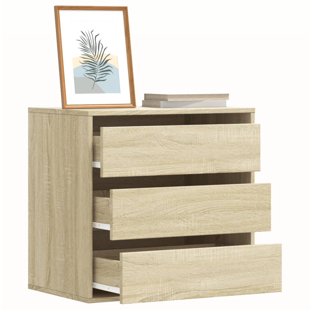E-shop vidaXL Rohová komoda so zásuvkami sonoma 60x41x58 cm kompozitné drevo