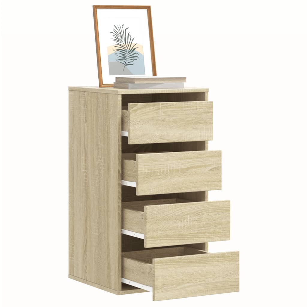 E-shop vidaXL Rohová komoda so zásuvkami sonoma 40x41x76 cm kompozitné drevo