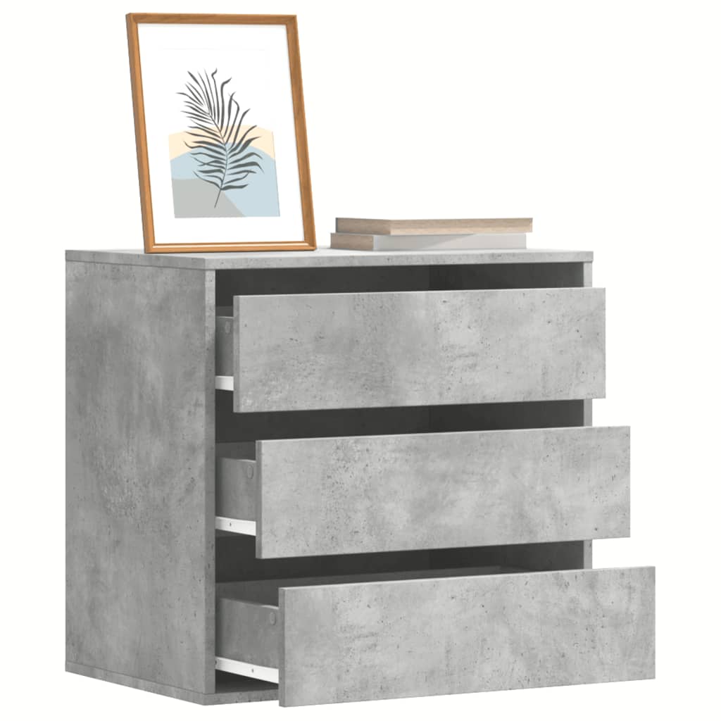 E-shop vidaXL Rohová komoda so zásuvkami betónová 60x41x58cm kompozitné drevo