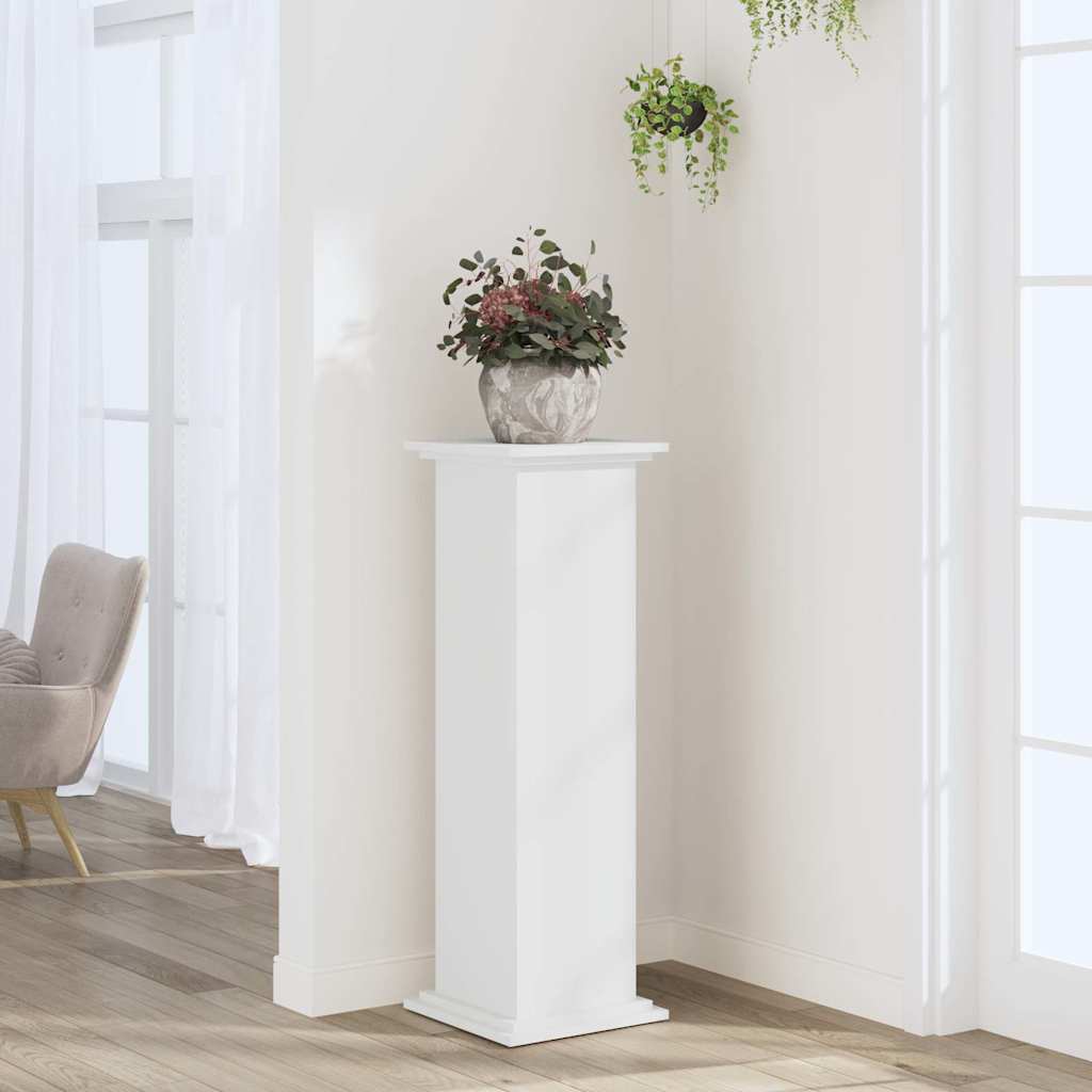 E-shop vidaXL Stojan na rastliny biely 33x33x100 cm kompozitné drevo