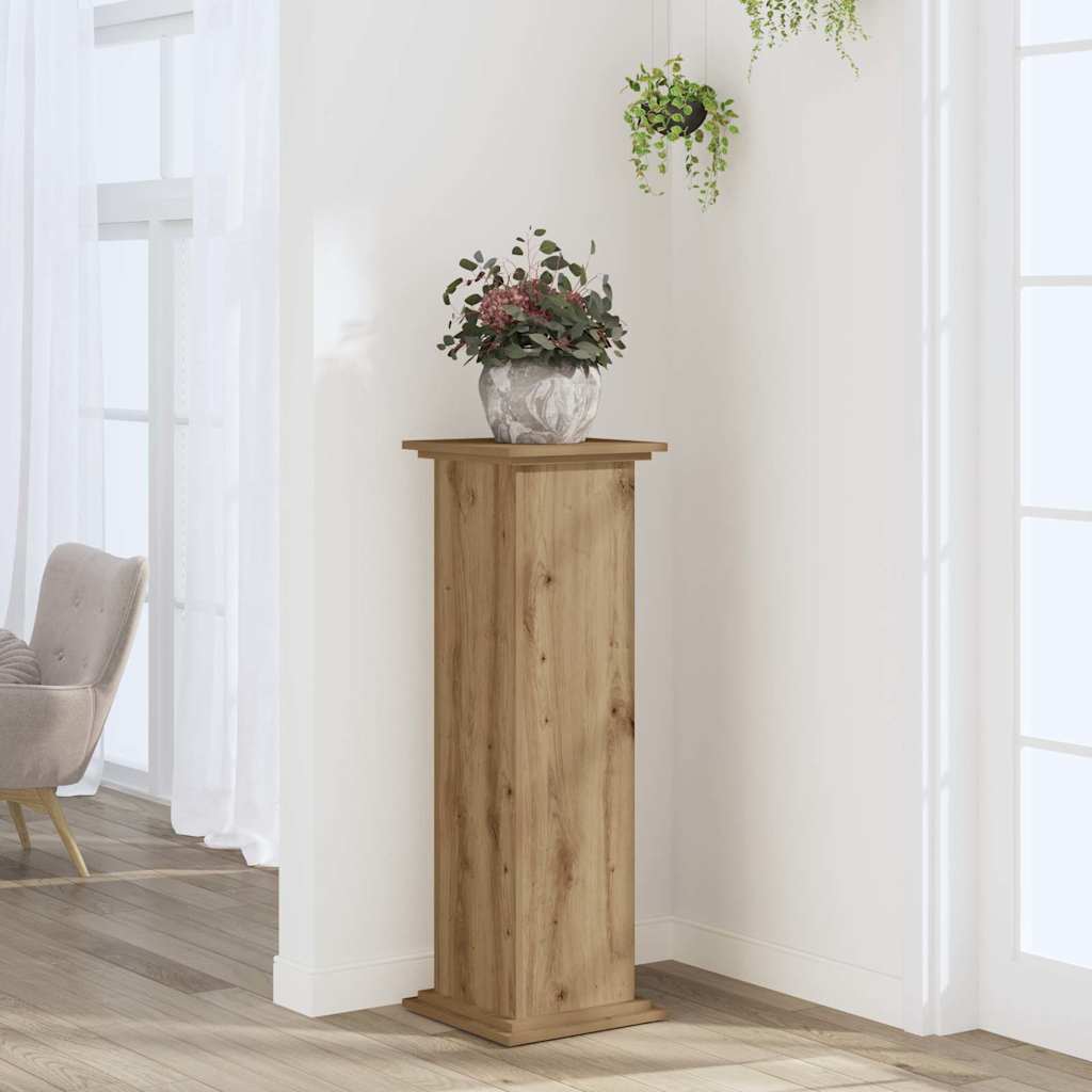E-shop vidaXL Stojany na rastliny dub artisan 33x33x100 cm kompozitné drevo