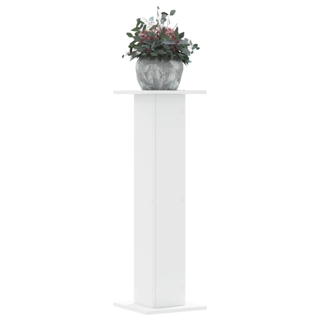 E-shop vidaXL Stojany na rastliny 2 ks biele 30x30x95 cm kompozitné drevo