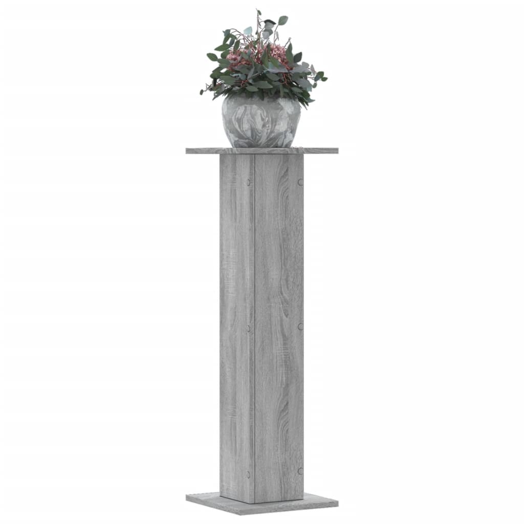 E-shop vidaXL Stojany na rastliny 2 ks sivé sonoma 30x30x95 cm kompoz. drevo