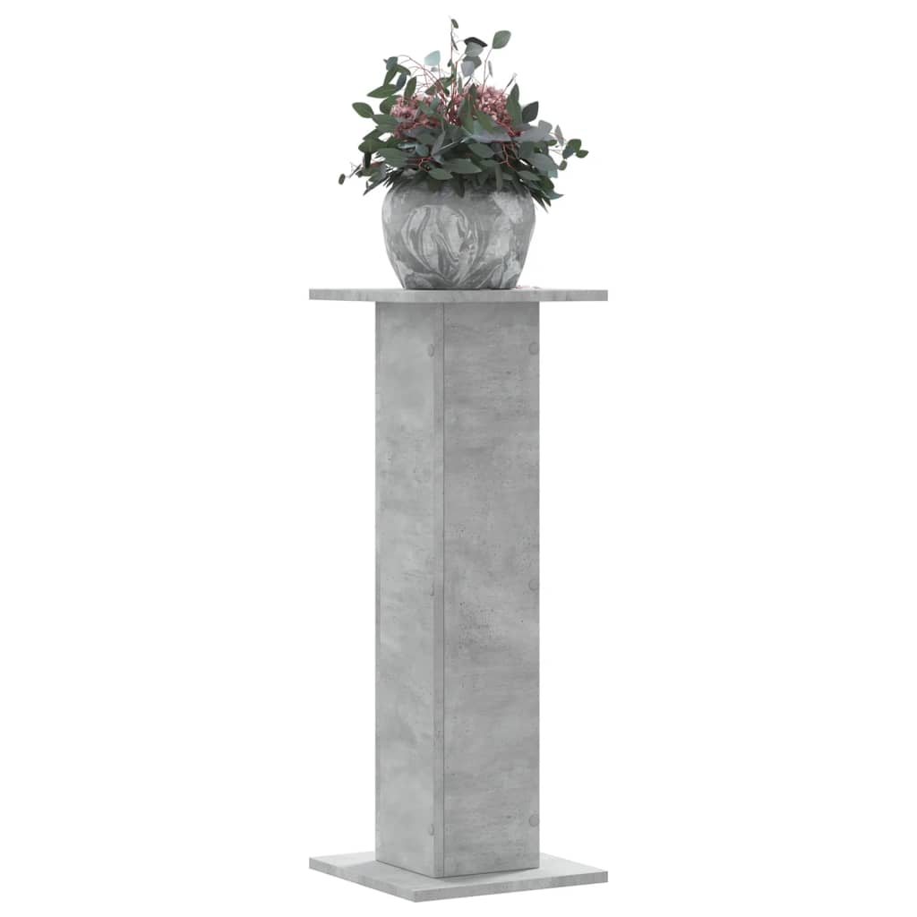 E-shop vidaXL Stojany na rastliny 2 ks betónovosivé 30x30x80 cm kompoz. drevo