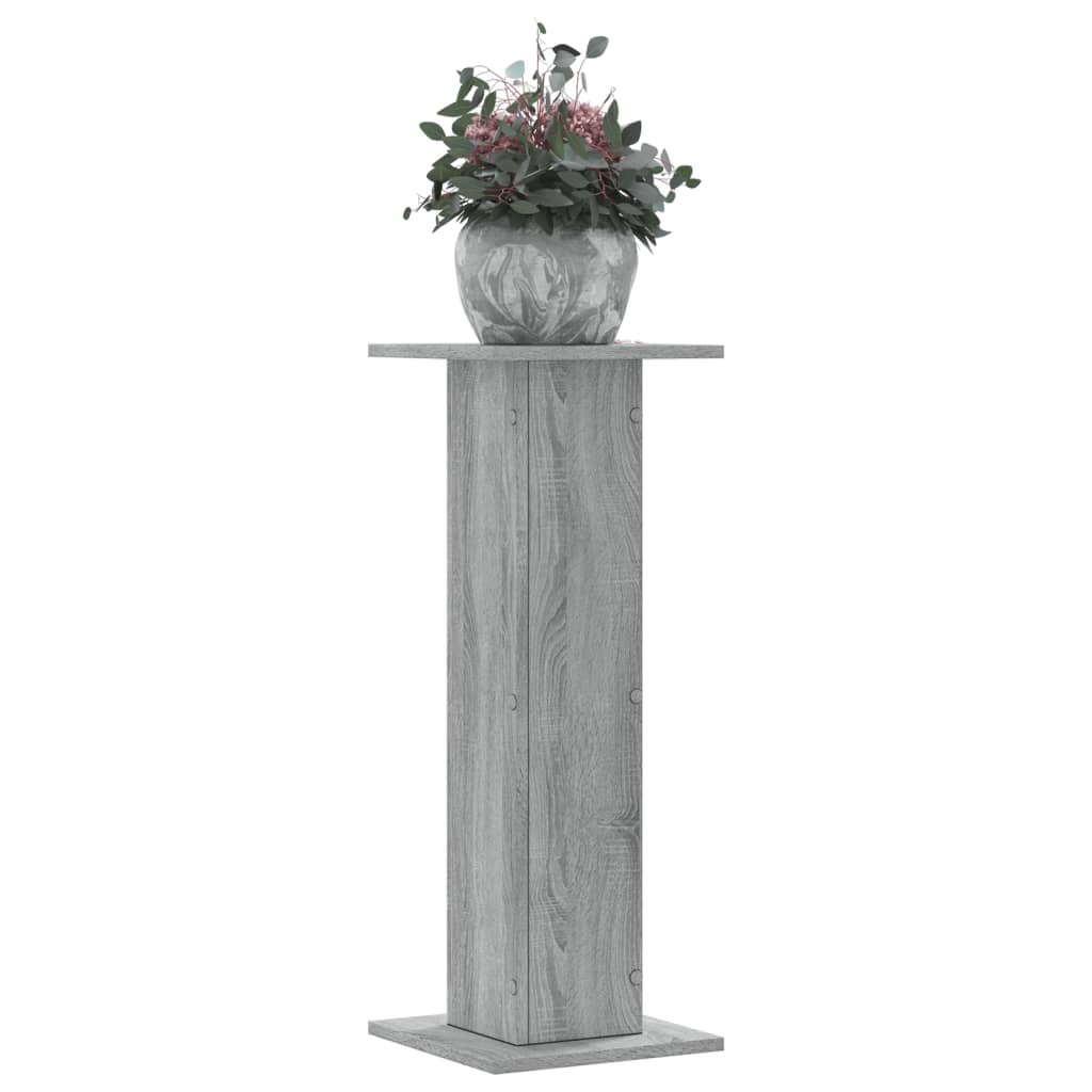 E-shop vidaXL Stojany na rastliny 2 ks sivé sonoma 30x30x80 cm kompoz. drevo