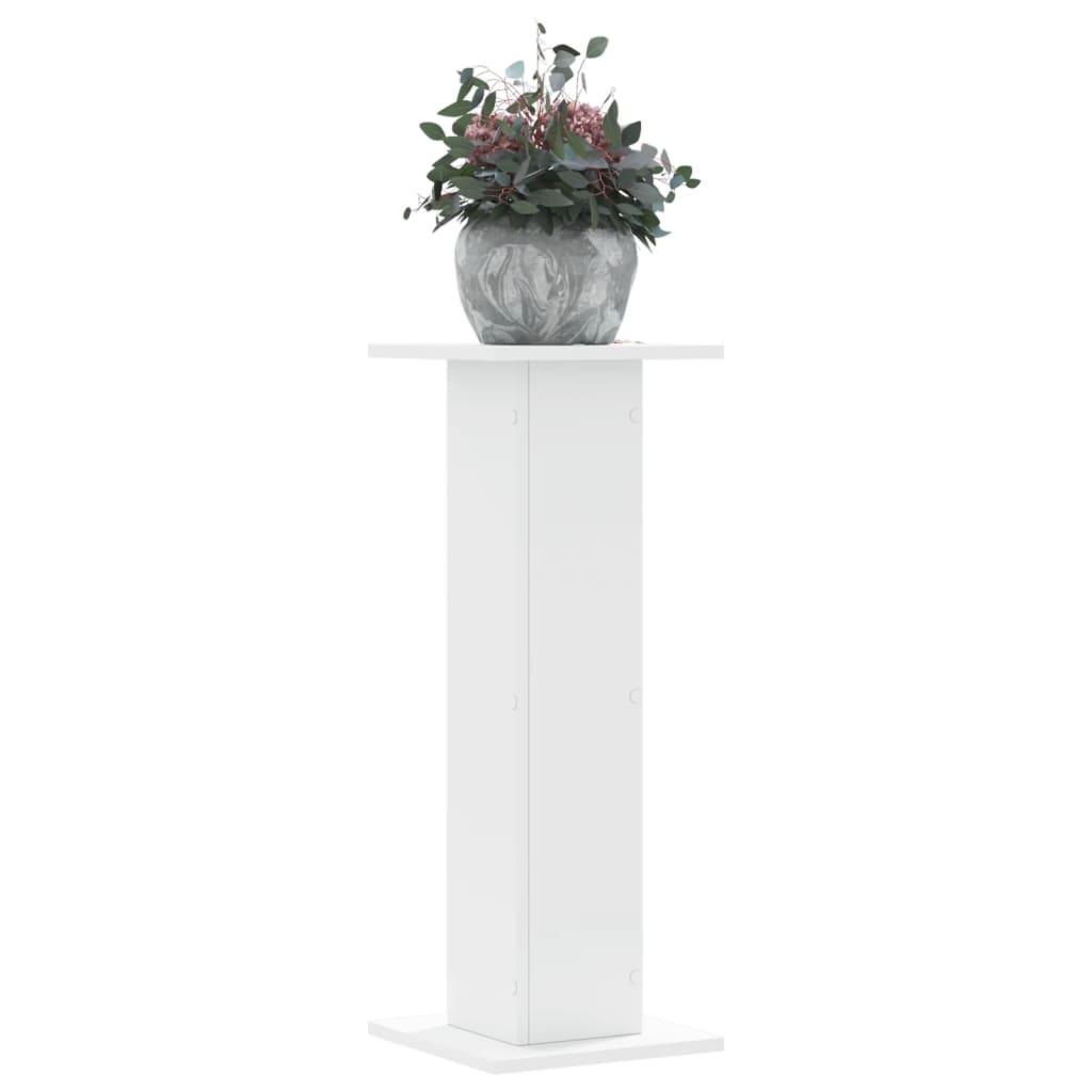 E-shop vidaXL Stojany na rastliny 2 ks biele 30x30x80 cm kompozitné drevo