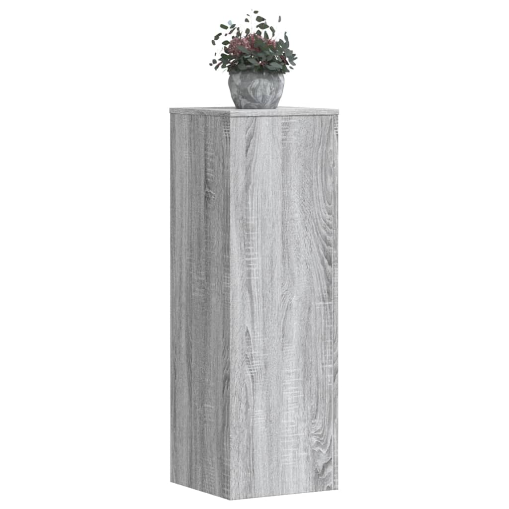 E-shop vidaXL Stojany na kvety 2ks, sivá sonoma 33x33x100cm, kompozitné drevo