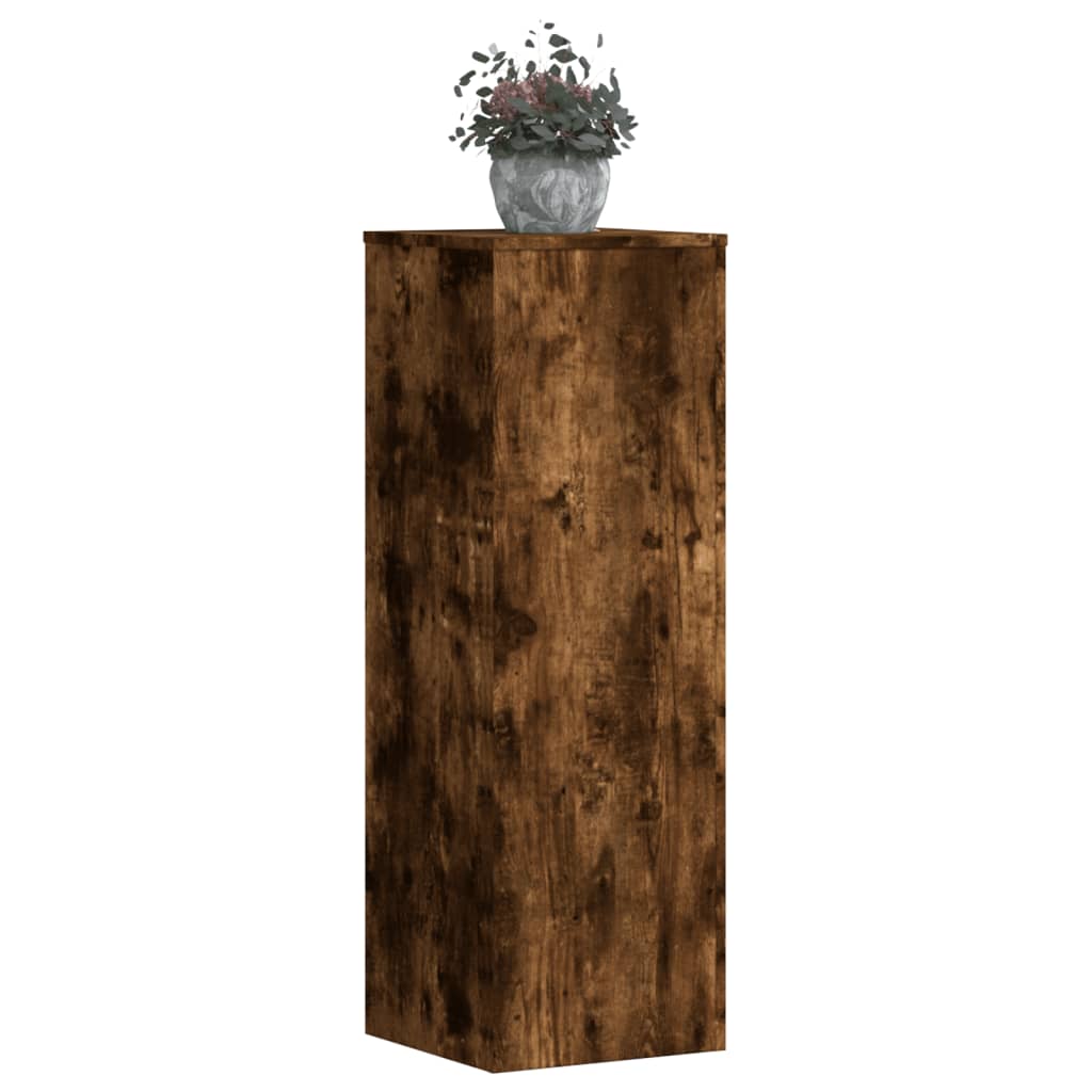 E-shop vidaXL Stojany na kvety 2 ks, tmavý dub 33x33x100 cm, kompozitné drevo