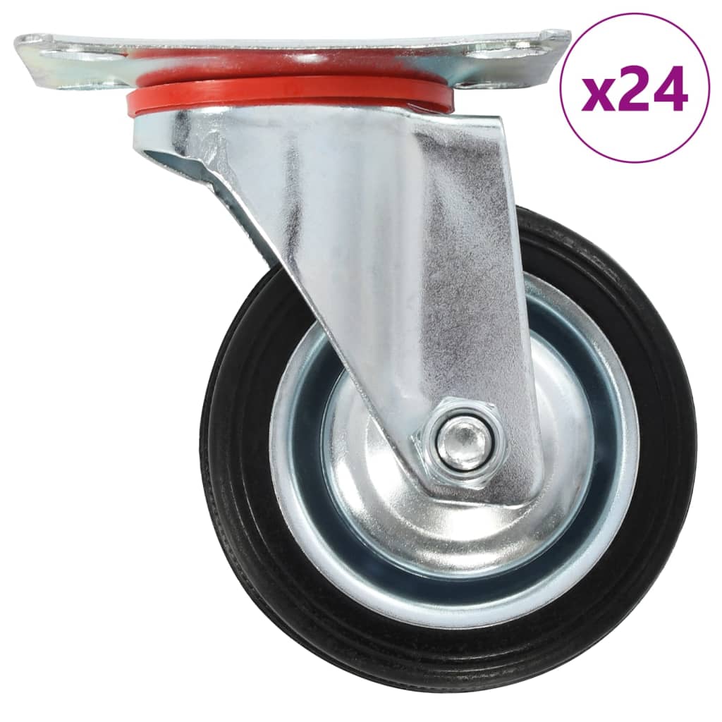 E-shop vidaXL Otočné kolieska 24 ks, 75 mm