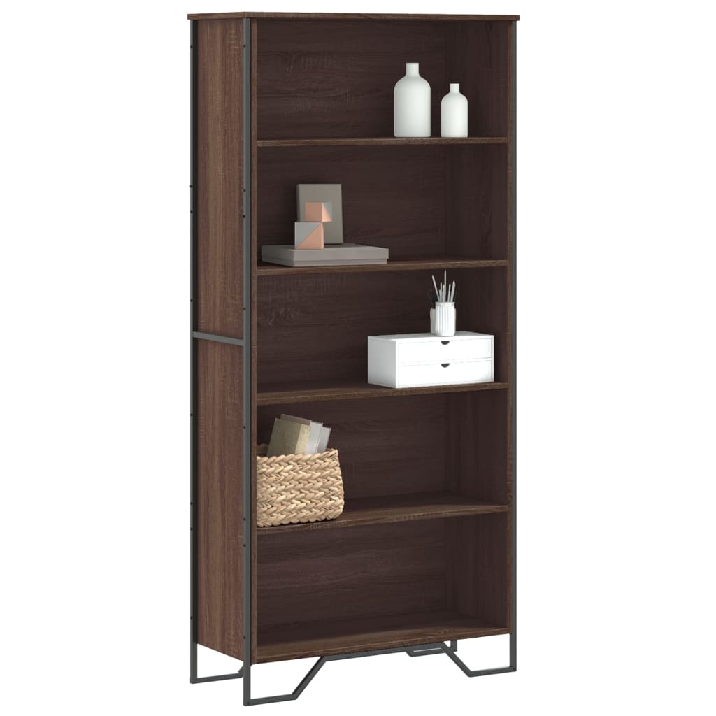 E-shop vidaXL Knižnica, hnedý dub 80x31x169 cm, kompozitné drevo
