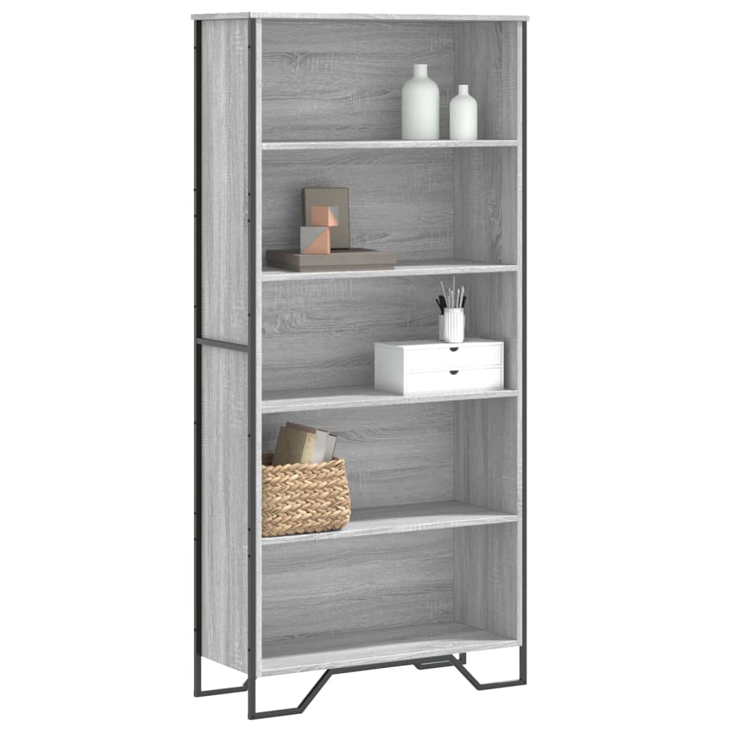 E-shop vidaXL Knižnica, sivá sonoma 80x31x169 cm, kompozitné drevo