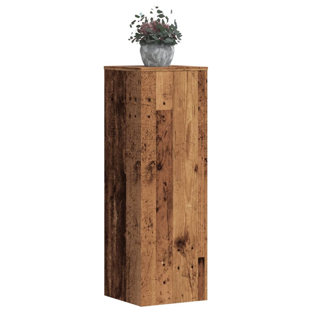 E-shop vidaXL Stojany na kvety 2ks, staré drevo 33x33x100cm, kompozitné drevo