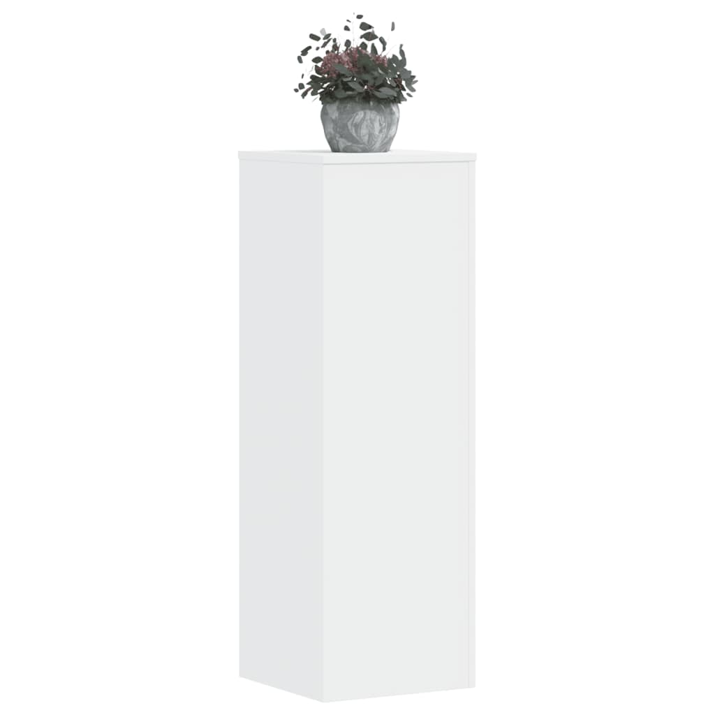 E-shop vidaXL Stojany na kvety 2 ks, biele 33x33x100 cm, kompozitné drevo