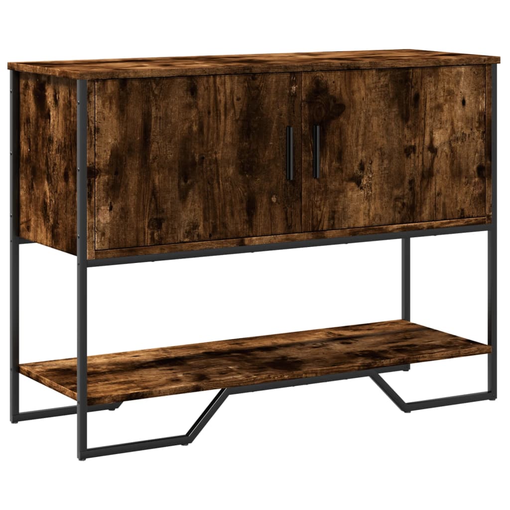 E-shop vidaXL Konzolový stolík dymový dub 100x35x74,5 cm kompozitné drevo