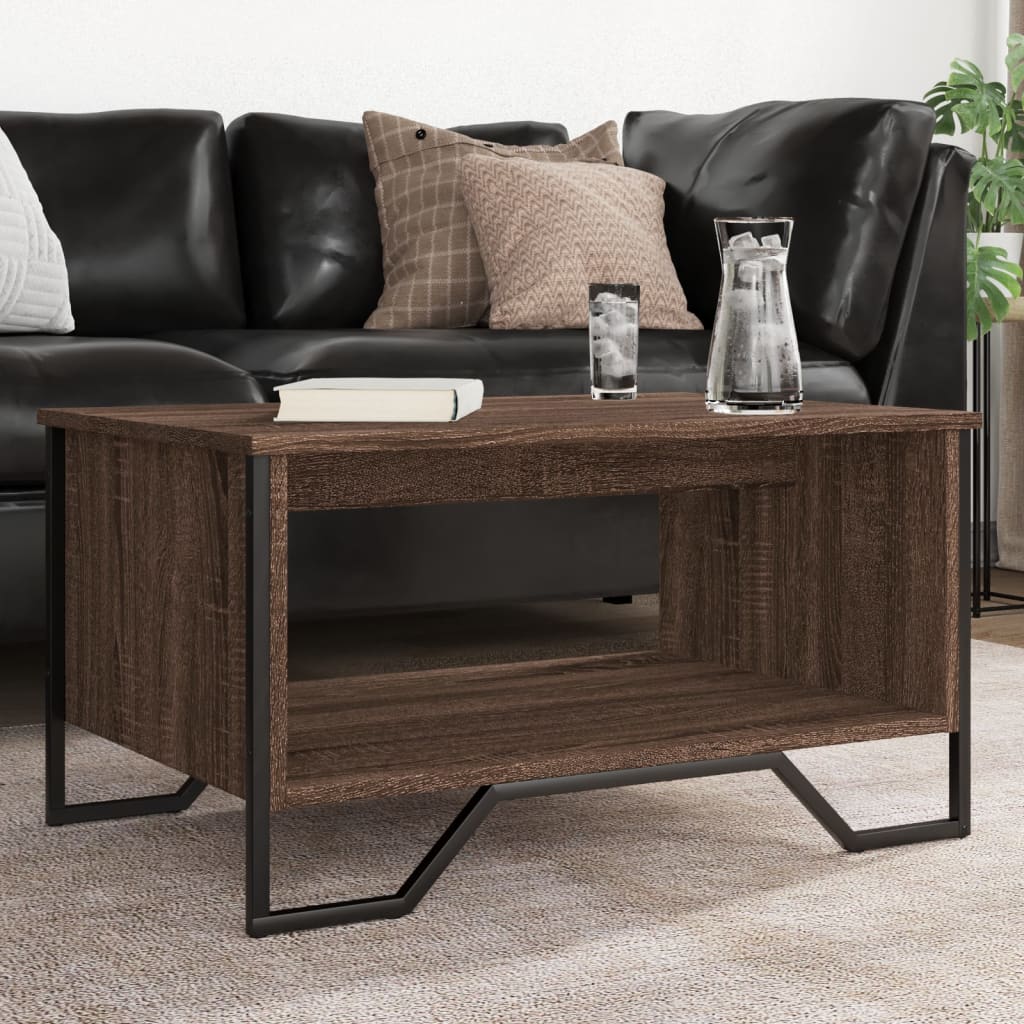 E-shop vidaXL Konferenčný stolík hnedý dub 75x51x40 cm kompozitné drevo