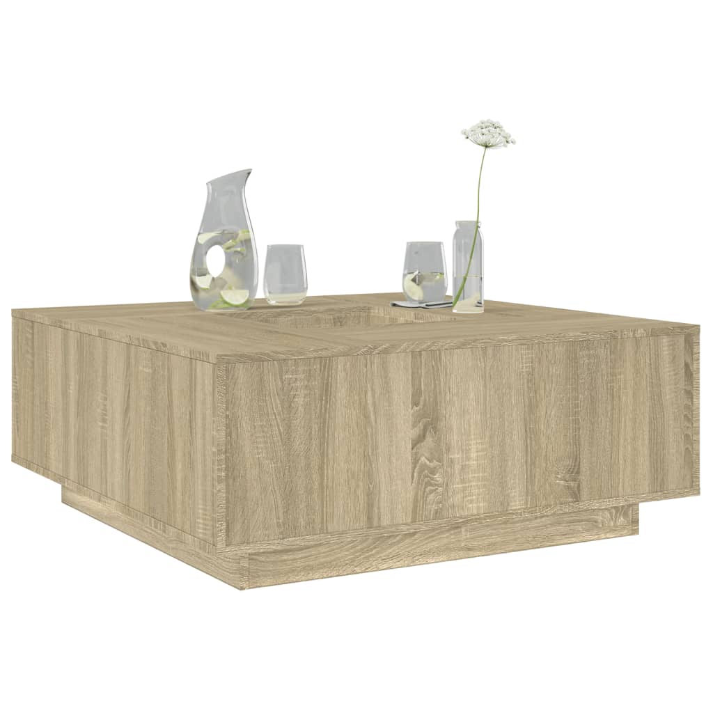 E-shop vidaXL Konferenčný stolík dub sonoma 100x100x40 cm kompozitné drevo