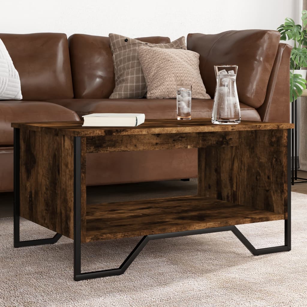 E-shop vidaXL Konferenčný stolík dymový dub 75x51x40 cm kompozitné drevo