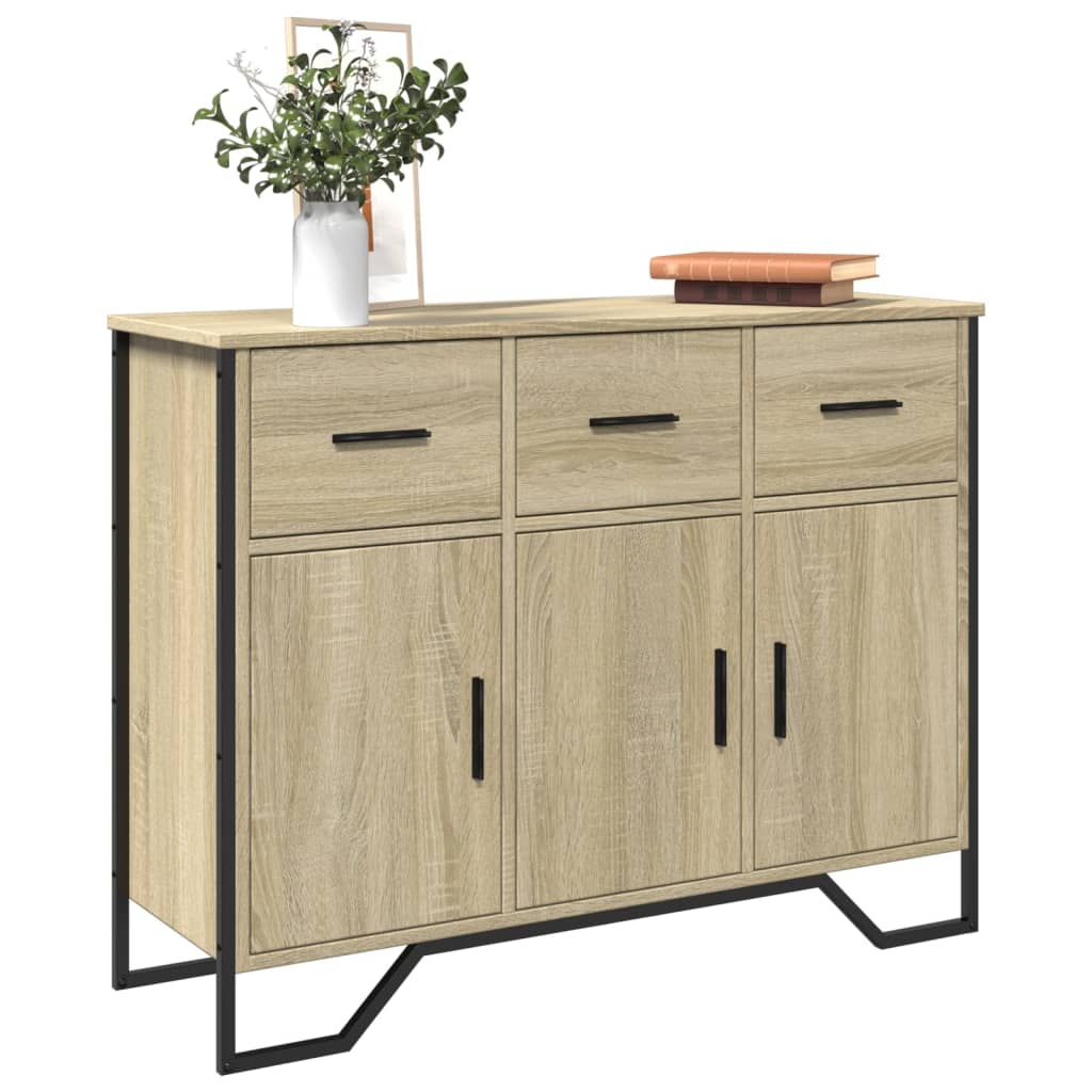 E-shop vidaXL Komoda dub sonoma 97x32,5x74,5 cm kompozitné drevo