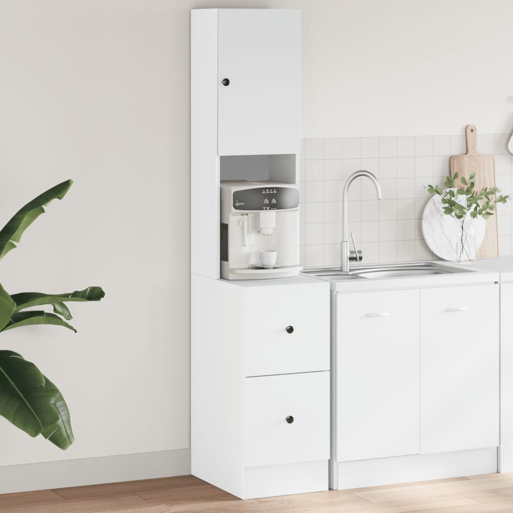 E-shop vidaXL Kuchynská skrinka biela 35x50x180 cm kompozitné drevo