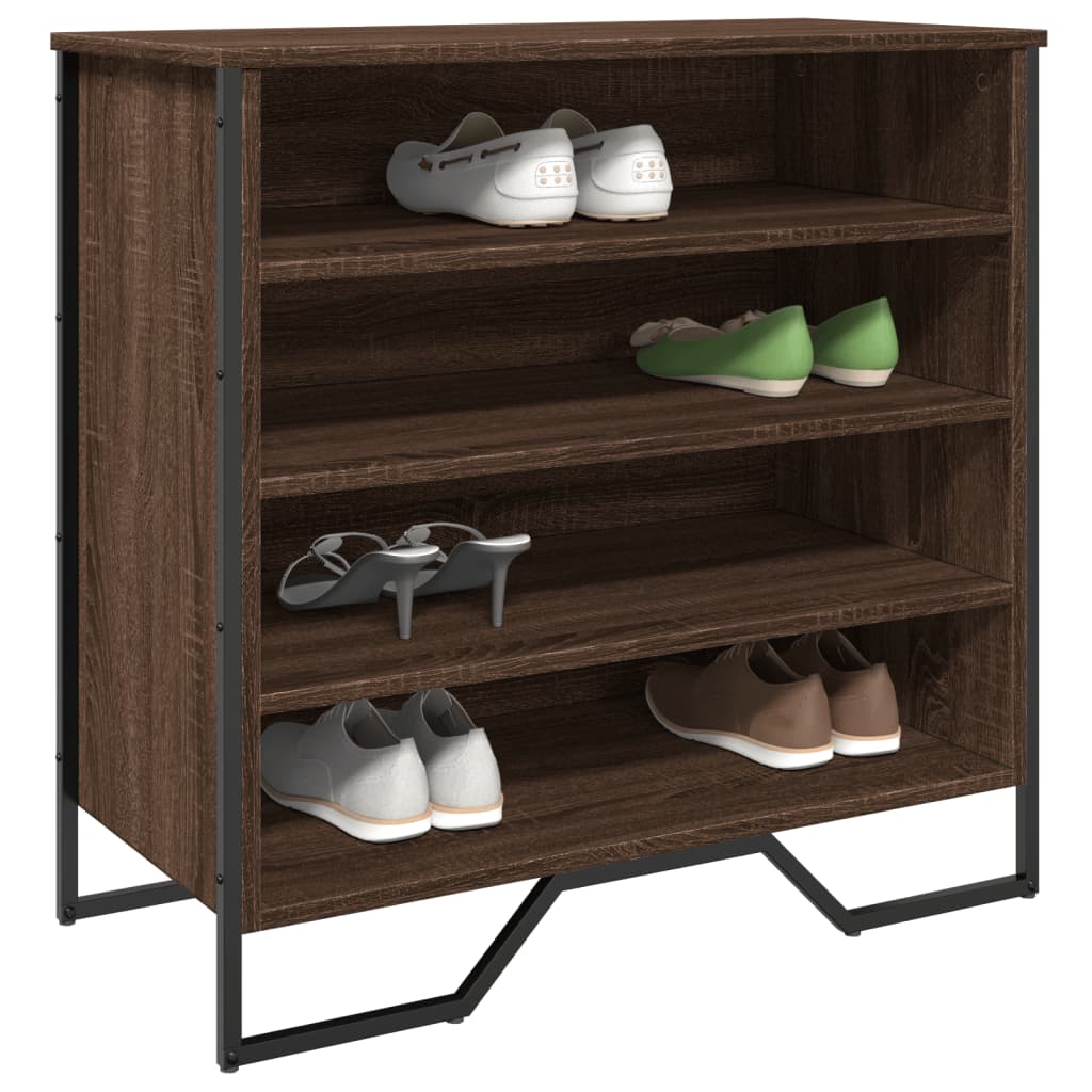 E-shop vidaXL Botník hnedý dub 80x38x78 cm kompozitné drevo