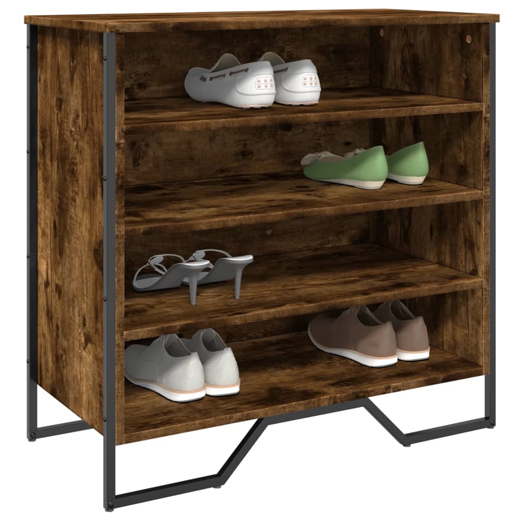 E-shop vidaXL Botník dymový dub 80x38x78 cm kompozitné drevo