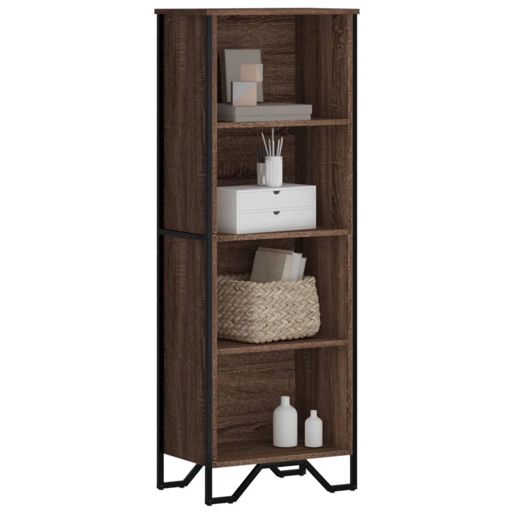 E-shop vidaXL Knižnica hnedý dub 50x31x137,5 cm kompozitné drevo