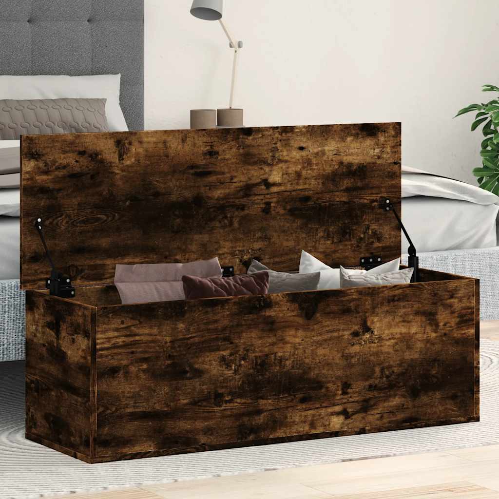 E-shop vidaXL Úložný box dymový dub 102x35x35 cm kompozitné drevo