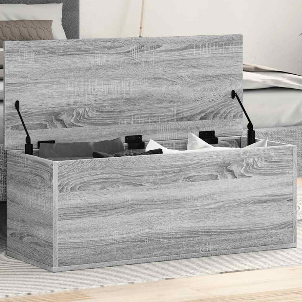 E-shop vidaXL Úložný box sivý dub sonoma 90x35x35 cm spracované drevo