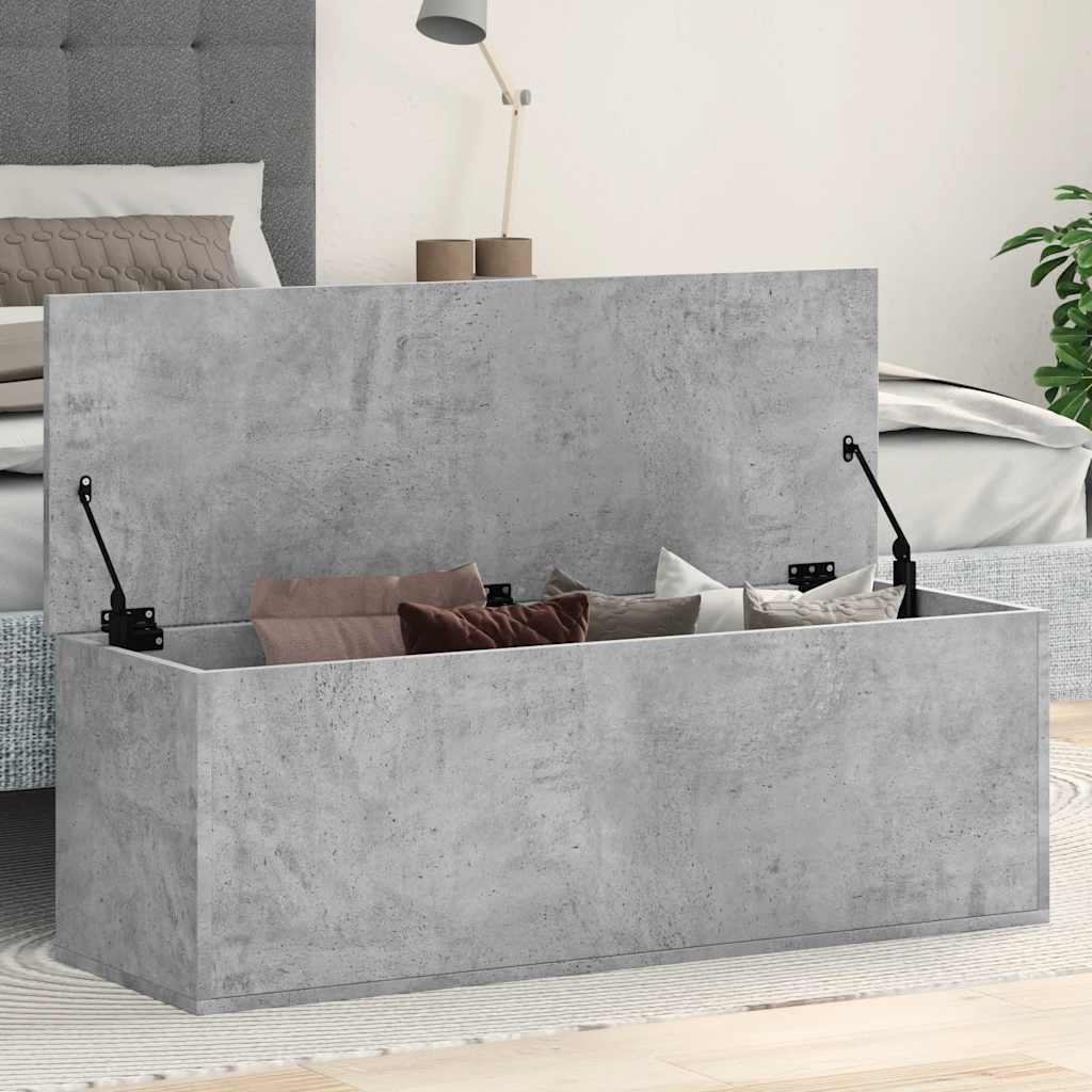 E-shop vidaXL Úložný box betónovo-sivý 102x35x35 cm kompozitné drevo