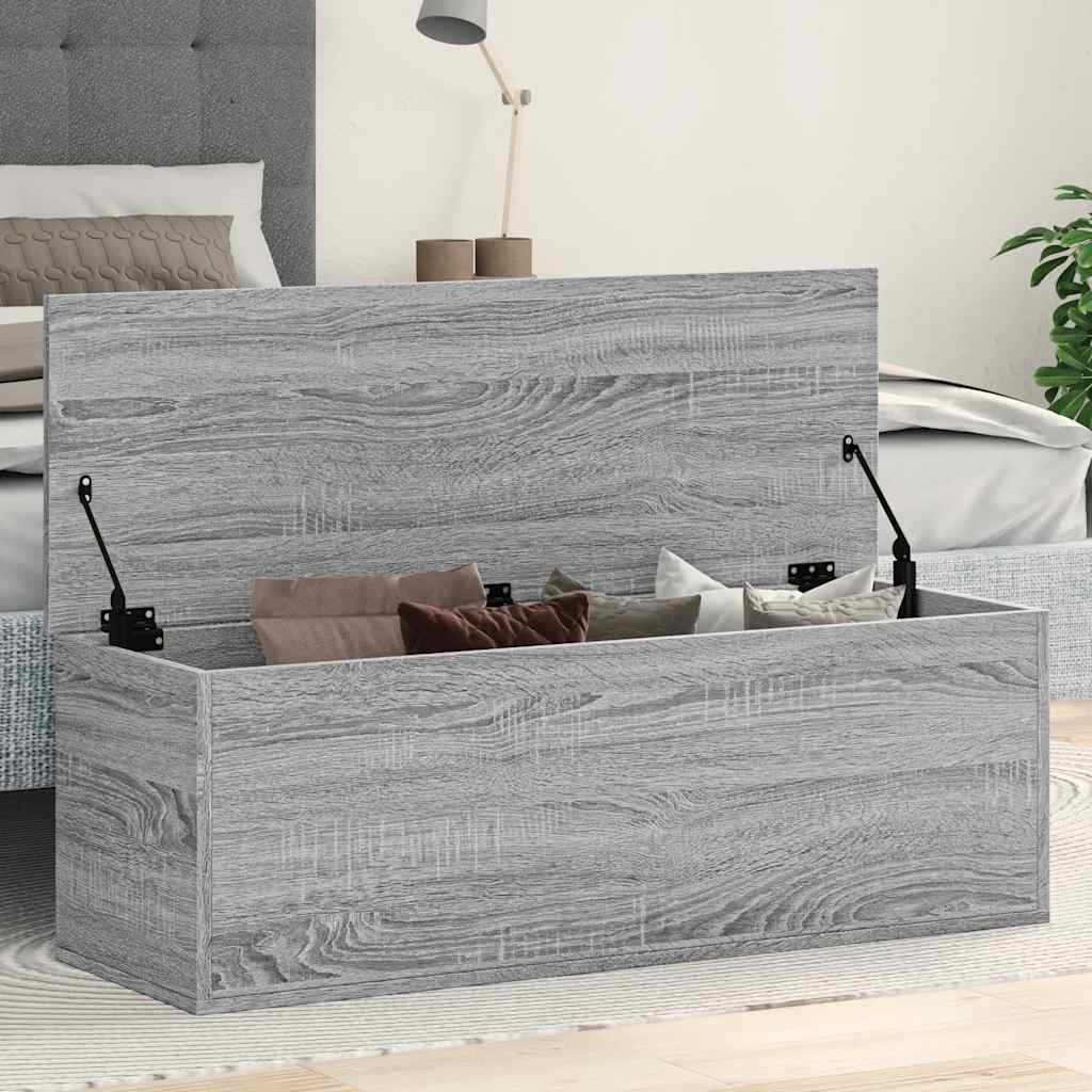 E-shop vidaXL Úložný box sivý dub sonoma 90x35x35 cm kompozitné drevo
