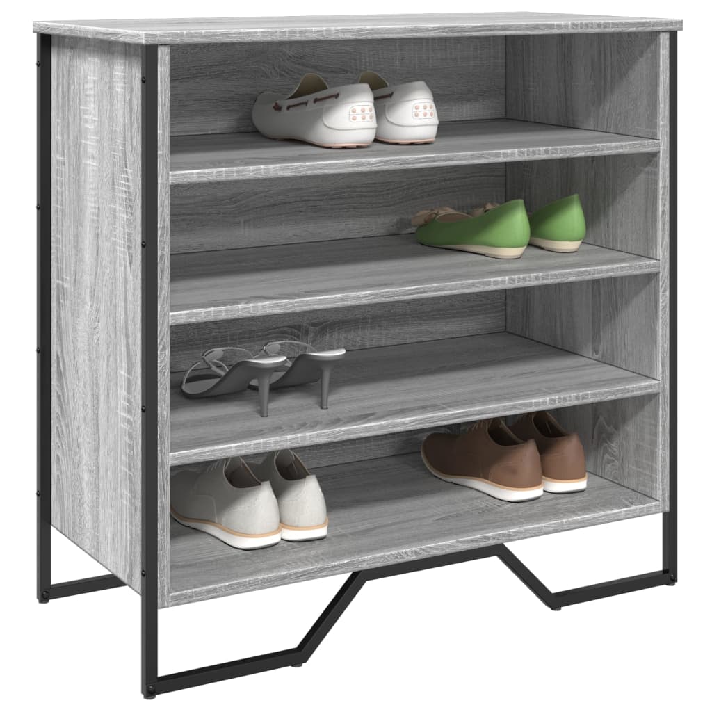 E-shop vidaXL Botník sivý sonoma 80x38x78 cm kompozitné drevo