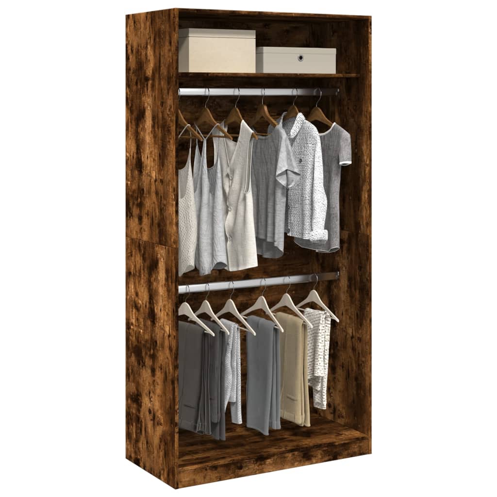 E-shop vidaXL Šatník dymový dub 100x50x200 cm spracované drevo