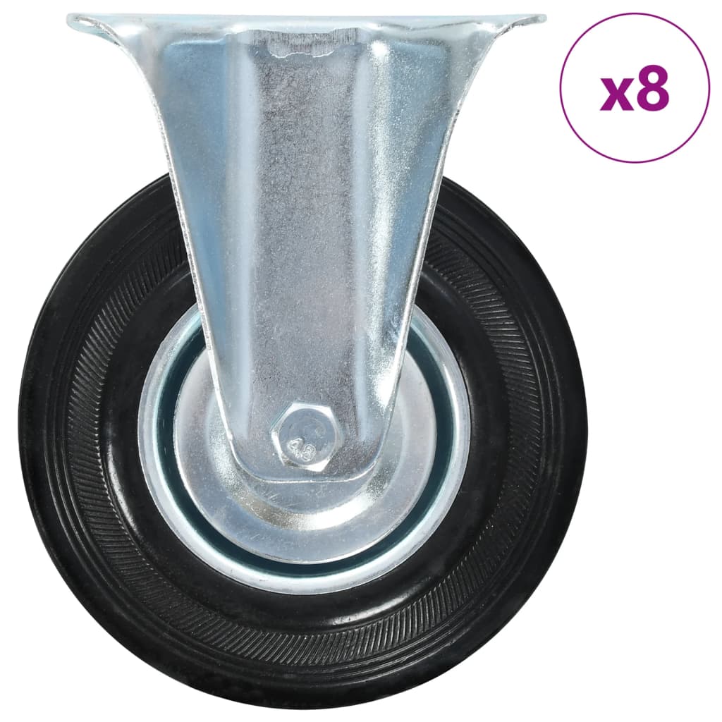 E-shop vidaXL Pevné kolieska 8 ks 125 mm