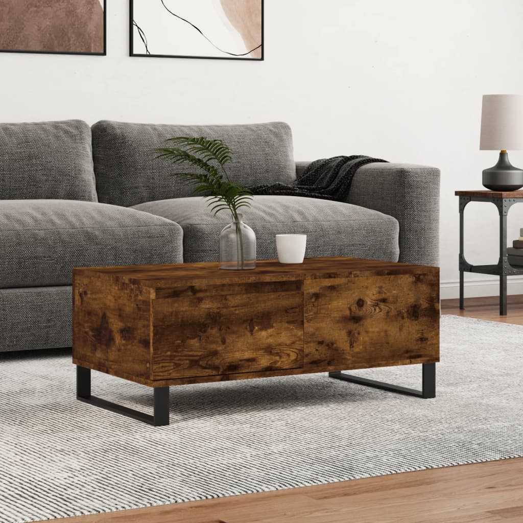 E-shop vidaXL Konferenčný stolík dymový dub 90x50x36,5 cm spracované drevo