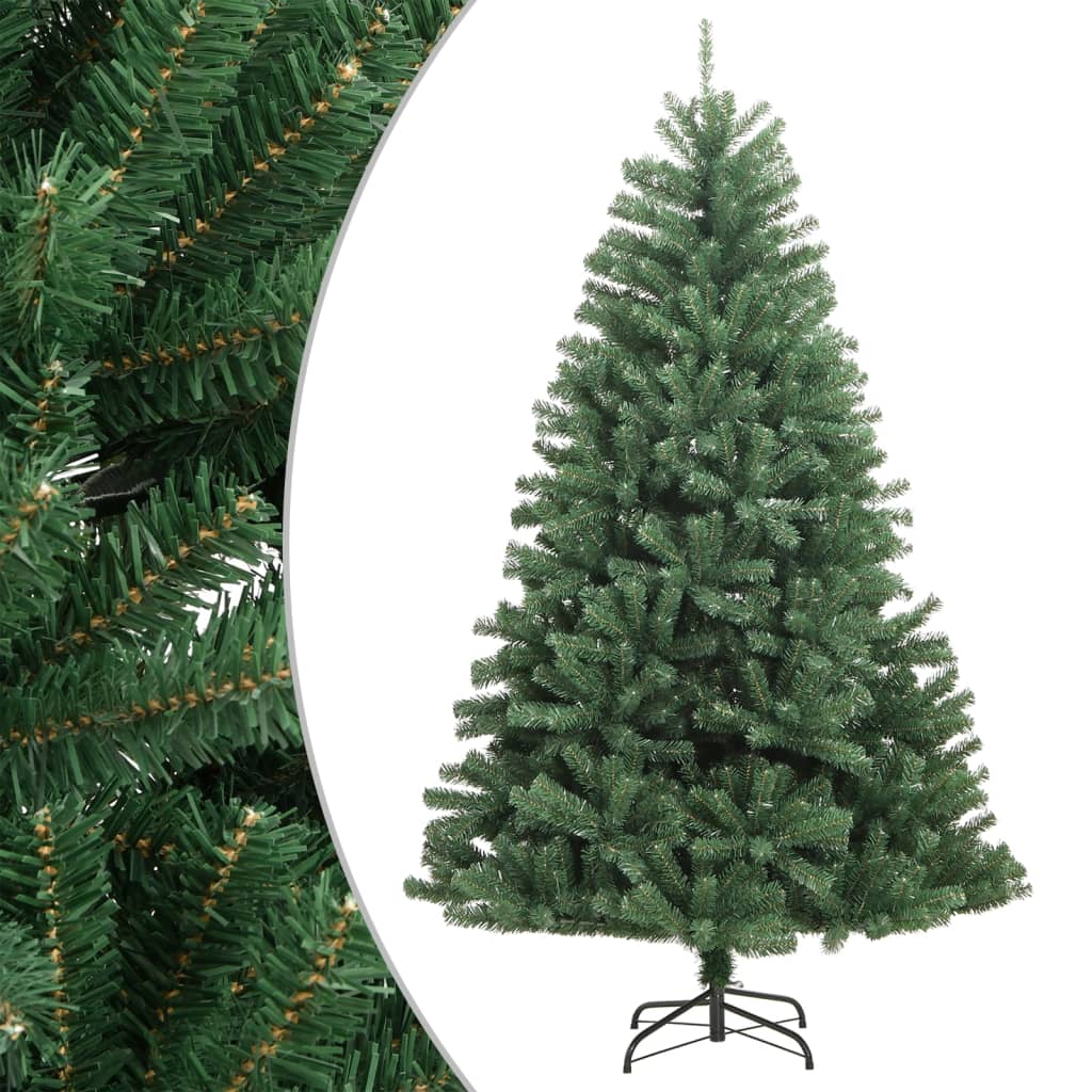 E-shop vidaXL Umelý výklopný vianočný stromček so stojanom zelený 210 cm