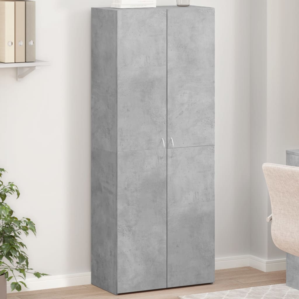 E-shop vidaXL Kartotéka betónovosivá 60x32x153 cm kompozitné drevo