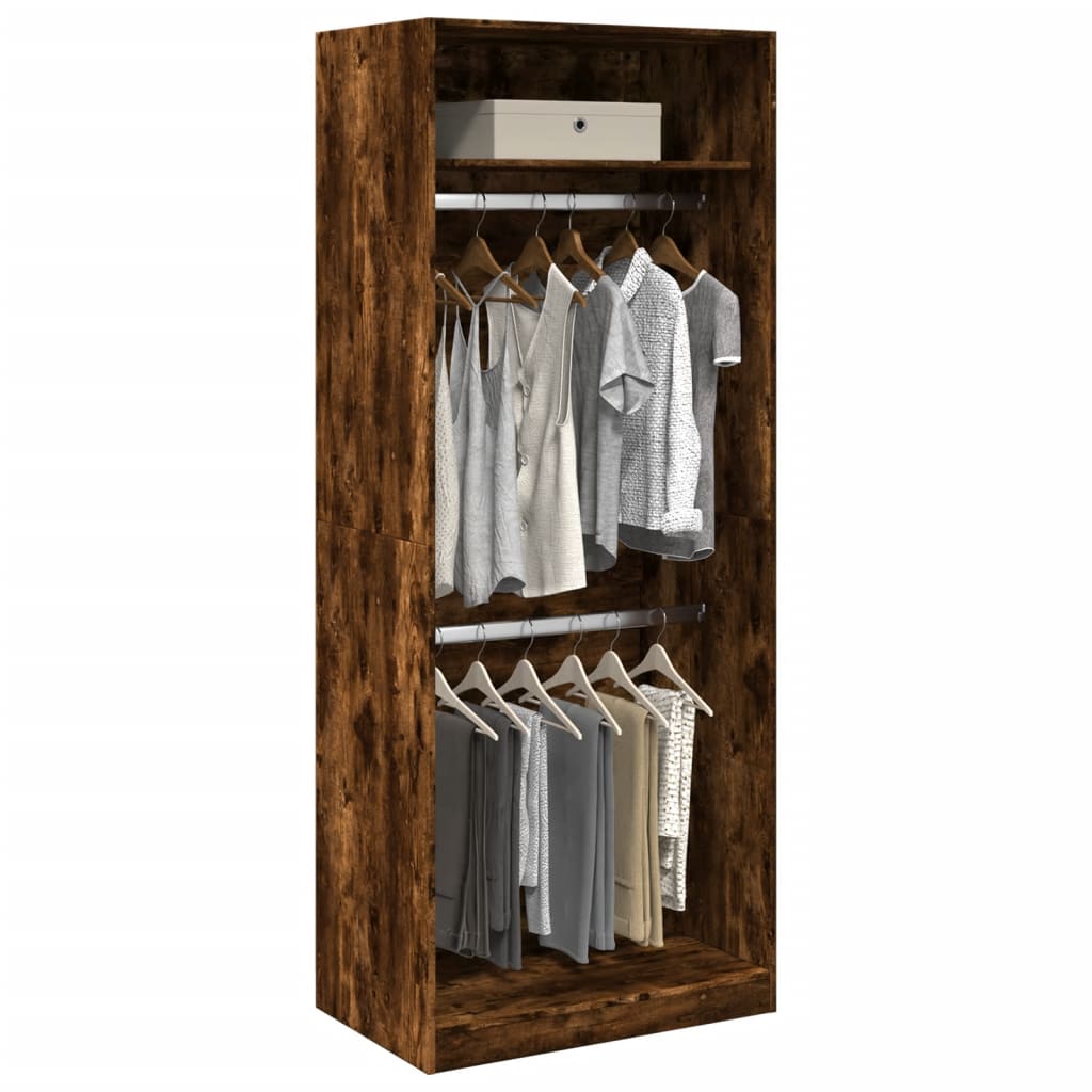 E-shop vidaXL Šatník dymový dub 80x50x200 cm kompozitné drevo