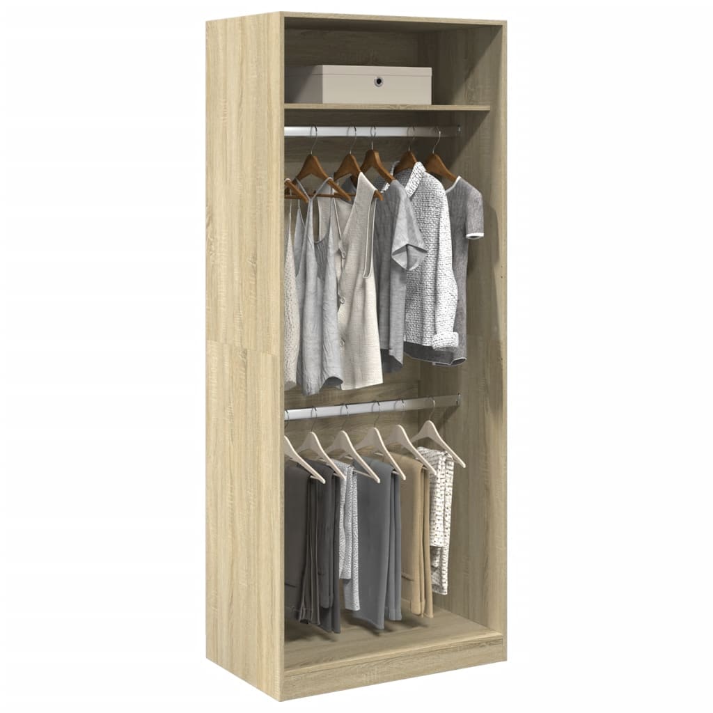 E-shop vidaXL Šatník dub sonoma 80x50x200 cm kompozitné drevo