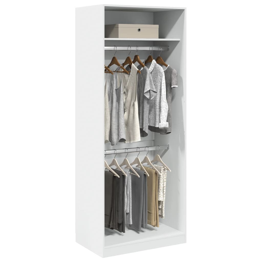 E-shop vidaXL Šatník biely 80x50x200 cm kompozitné drevo