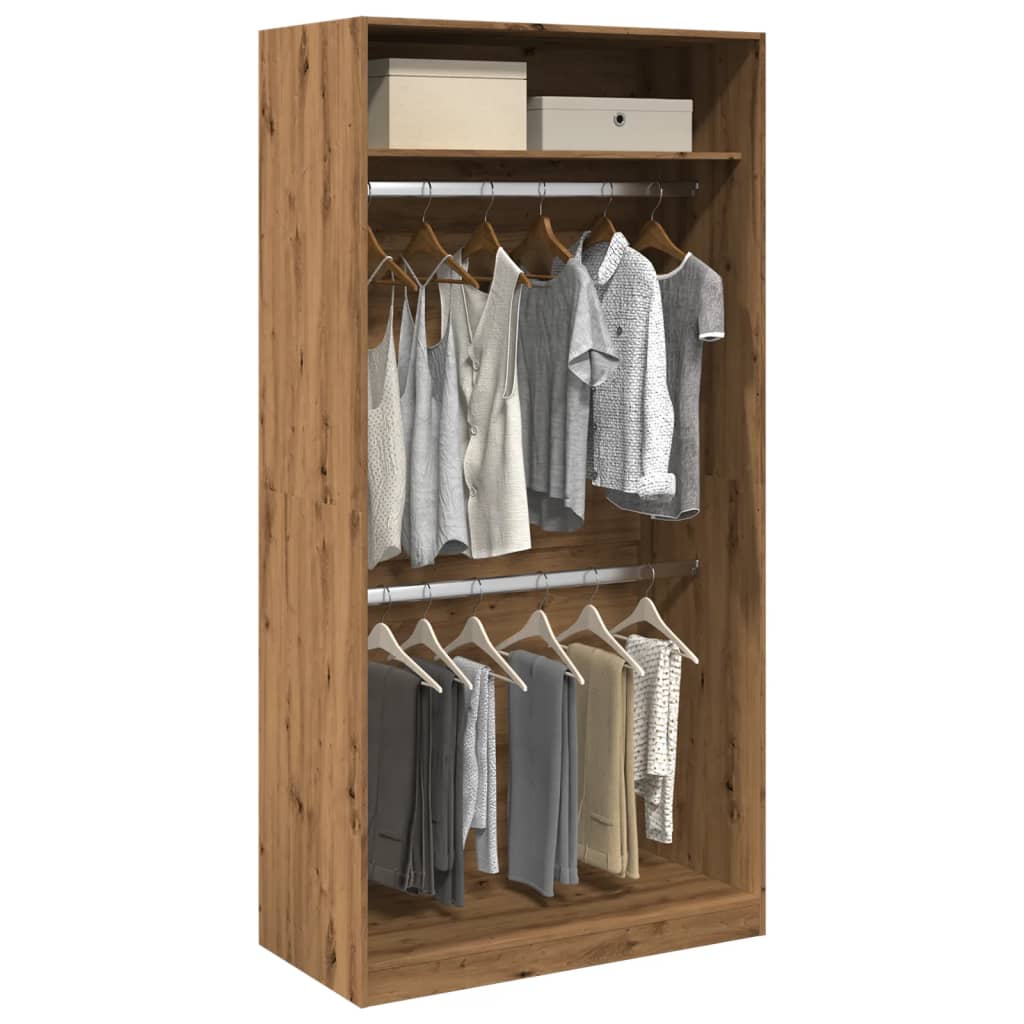 E-shop vidaXL Šatník dub artisan 100x50x200 cm kompozitné drevo