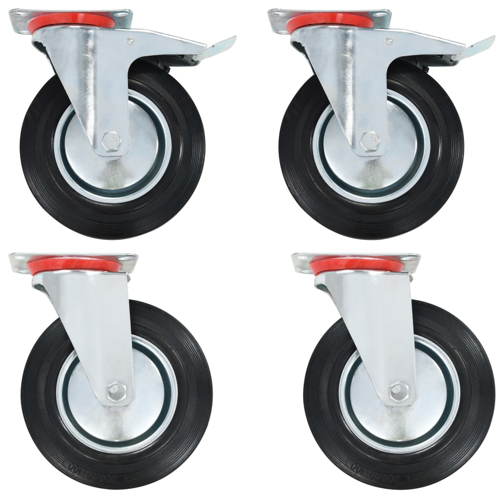 E-shop vidaXL Otočné kolieska 4 ks, 200 mm