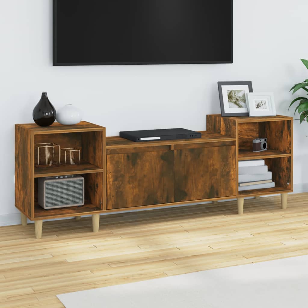 E-shop vidaXL TV skrinka dymový dub 160x35x55 cm spracované drevo