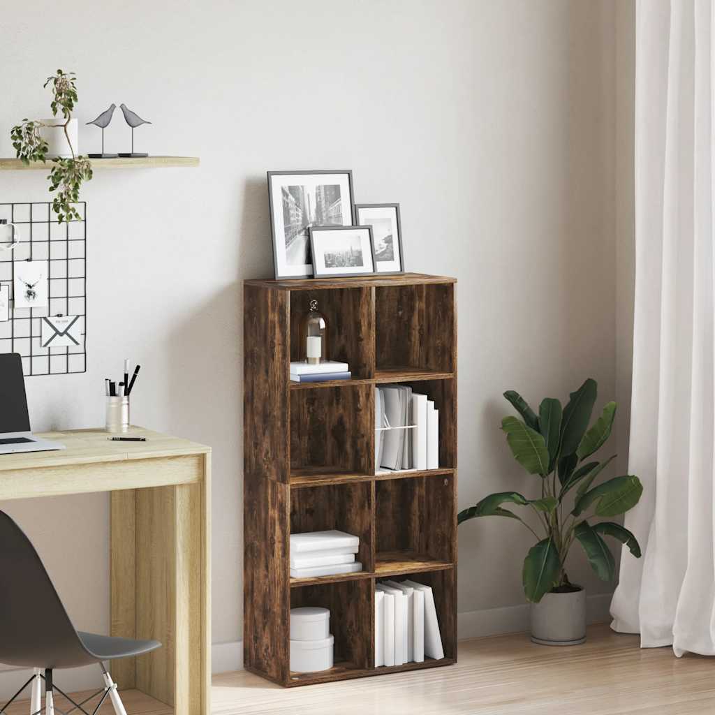 E-shop vidaXL Knižnica/komoda dymový dub 66x30x130 cm spracované drevo
