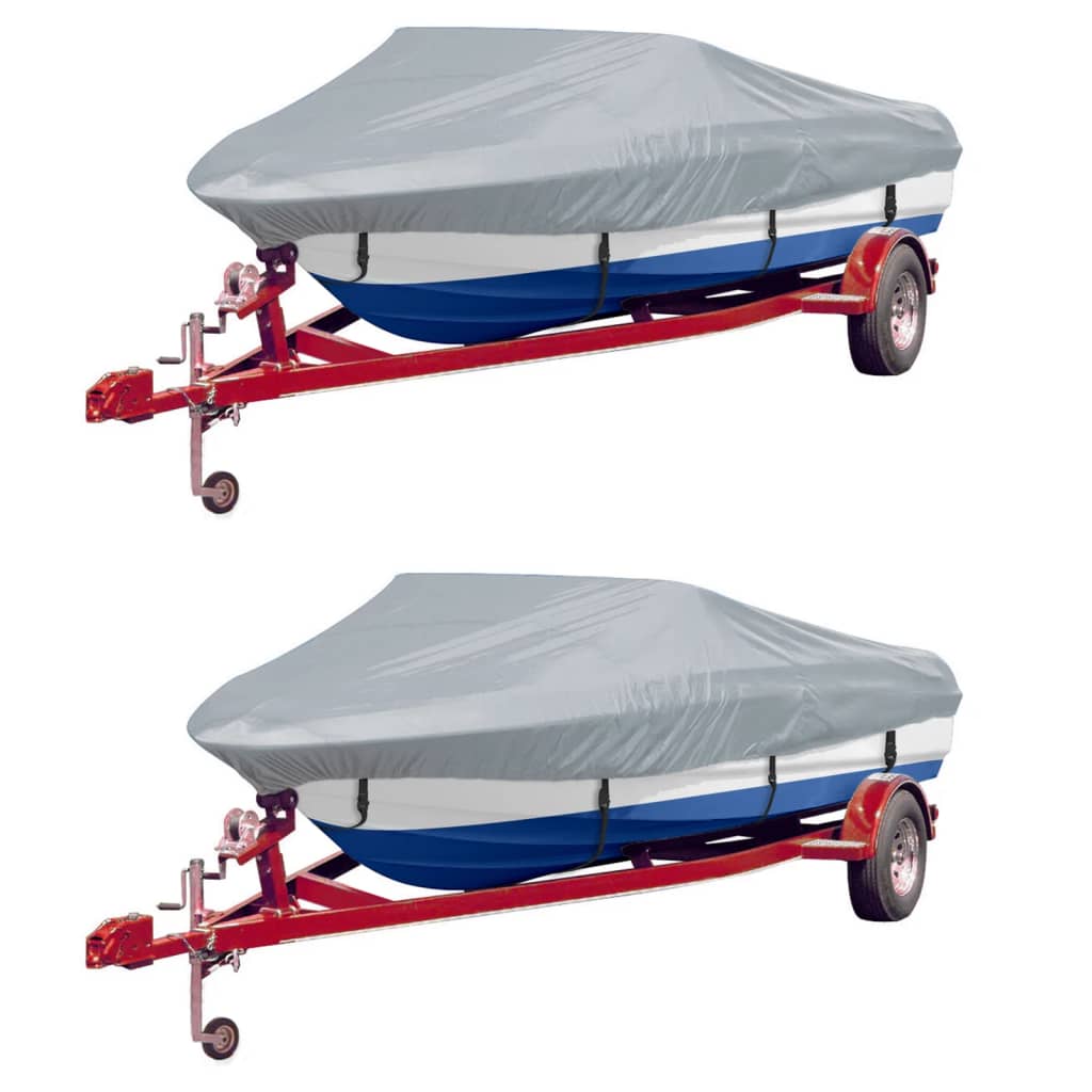 E-shop vidaXL Kryty na čln 2 ks sivé dĺžka 519-580 cm šírka 294 cm