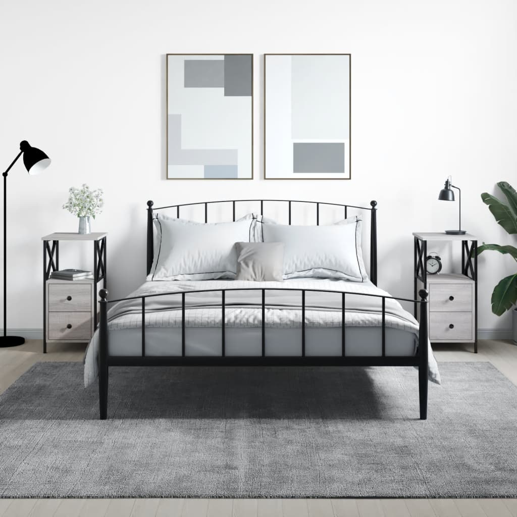 E-shop vidaXL Nočné stolíky 2 ks, sivá sonoma 34x35,5x70 cm, kompozitné drevo