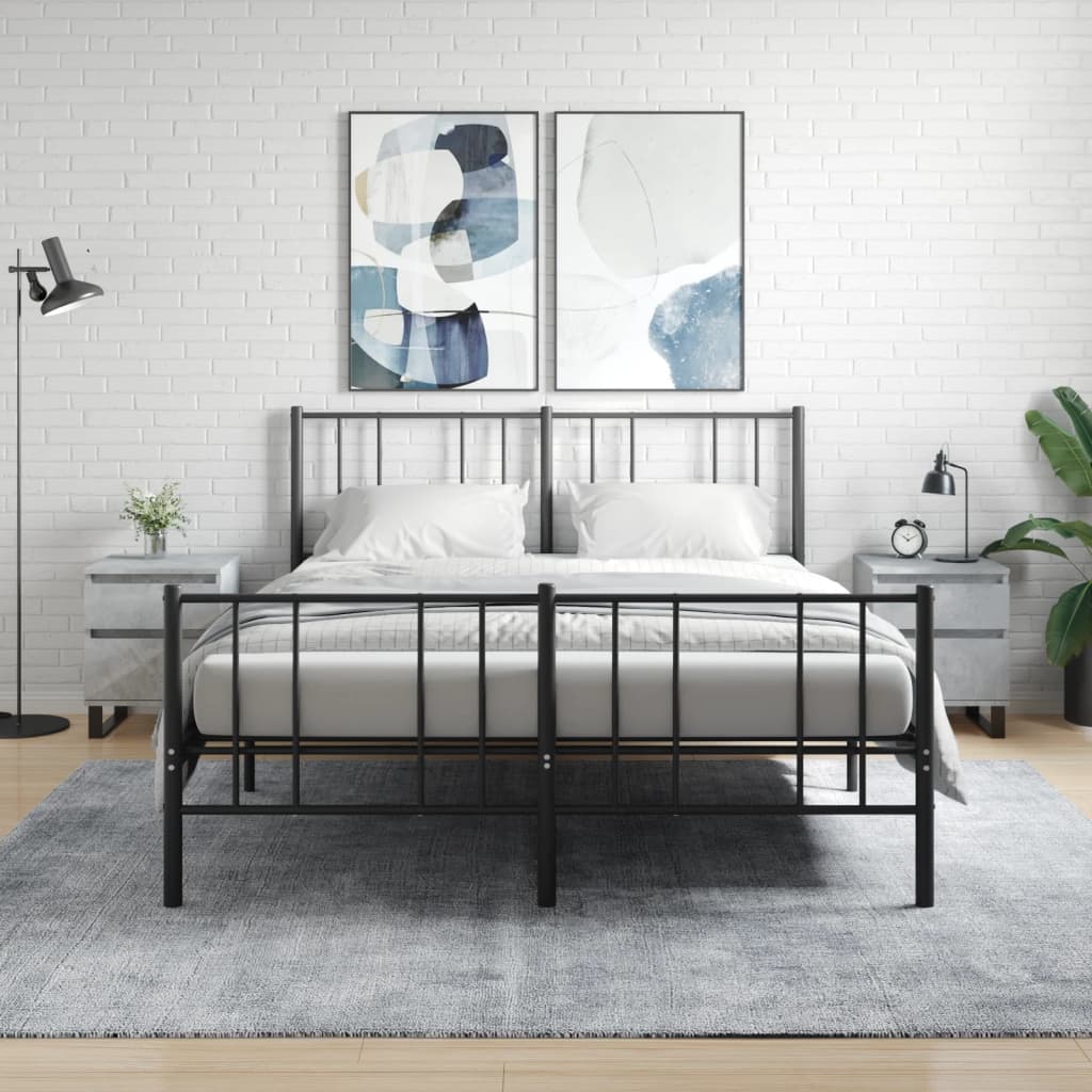 E-shop vidaXL Nočné stolíky 2 ks betónové sivé 40x35x50 cm kompozitné drevo