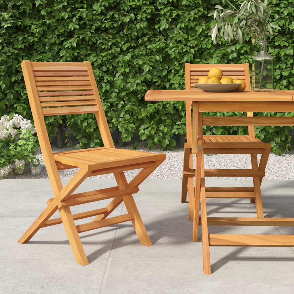 E-shop vidaXL Skladacie záhradné stoličky 2 ks 47x62x90 tíkový masív