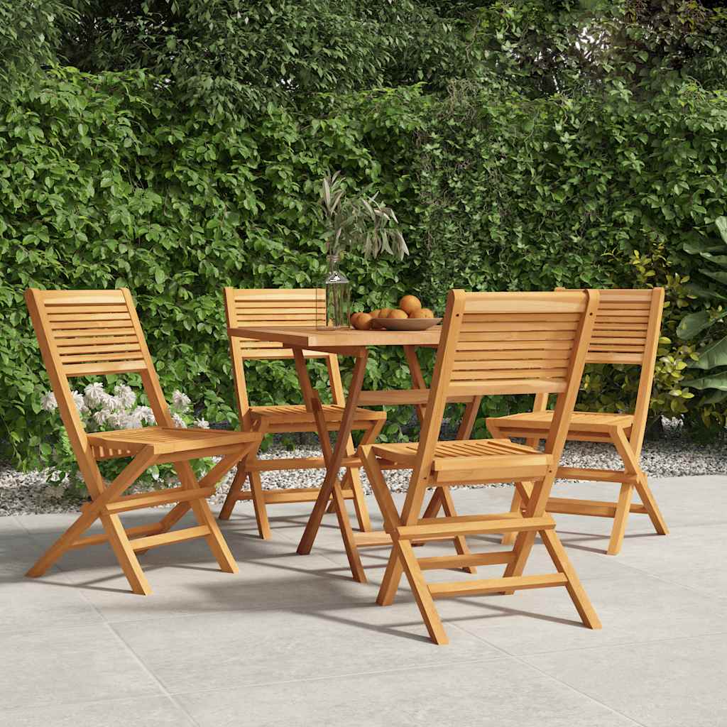 E-shop vidaXL Skladacie záhradné stoličky 4 ks 47x62x90 tíkový masív