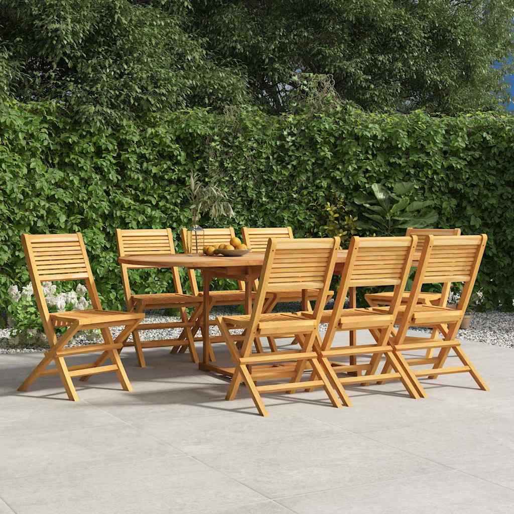 E-shop vidaXL Skladacie záhradné stoličky 8 ks 47x62x90 tíkový masív