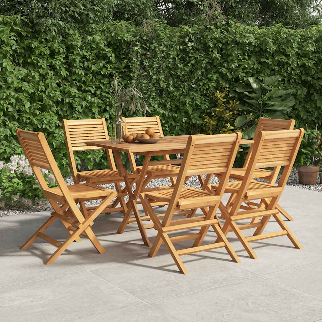 E-shop vidaXL Skladacie záhradné stoličky 6 ks 47x62x90 tíkový masív